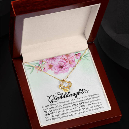 To My Granddaughter “Always in My Heart” Love Knot Necklace