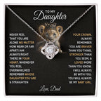 To My Daughter “You’ll Always Be My Baby Girl” Love Knot Necklace