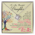 To My Daughter “You Are Special to Me” Love Knot Necklace