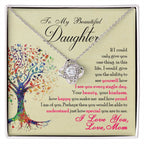 To My Daughter “You Are Special to Me” Love Knot Necklace