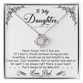 To My Daughter “Always in Your Heart” Love Knot Necklace