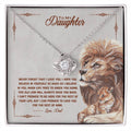 To My Daughter “I Promise to Love You Always” Love Knot Necklace