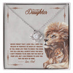 To My Daughter “I Promise to Love You Always” Love Knot Necklace