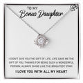 To My Bonus Daughter “Shine Bright” Love Knot Necklace