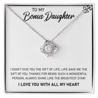 To My Bonus Daughter “Shine Bright” Love Knot Necklace