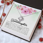 To My Granddaughter “Always in My Heart” Love Knot Necklace