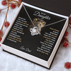 To My Daughter “You’ll Always Be My Baby Girl” Love Knot Necklace