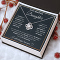 To My Daughter “I Carry You in My Heart” Love Knot Necklace