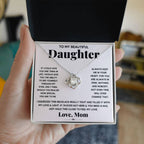 To My Daughter “Hold This to Feel My Love” Love Knot Necklace