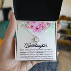 To My Granddaughter “Always in My Heart” Love Knot Necklace