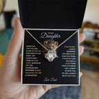 To My Daughter “You’ll Always Be My Baby Girl” Love Knot Necklace