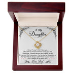 To My Daughter “Always in Your Heart” Love Knot Necklace