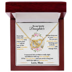 To My Daughter “Hold This Tight” Interlocking Hearts Necklace