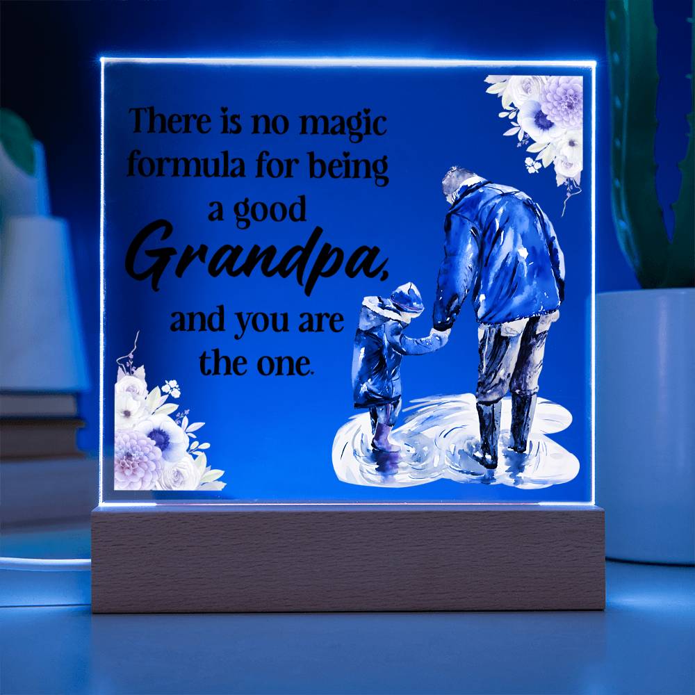 To My Grandpa LED Acrylic Plaque
