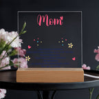 To My Mom “Forever Thankful” LED Acrylic Plaque