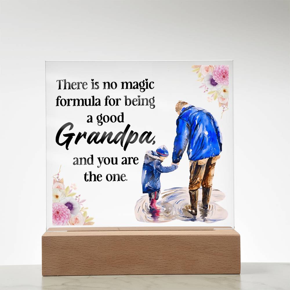 To My Grandpa LED Acrylic Plaque