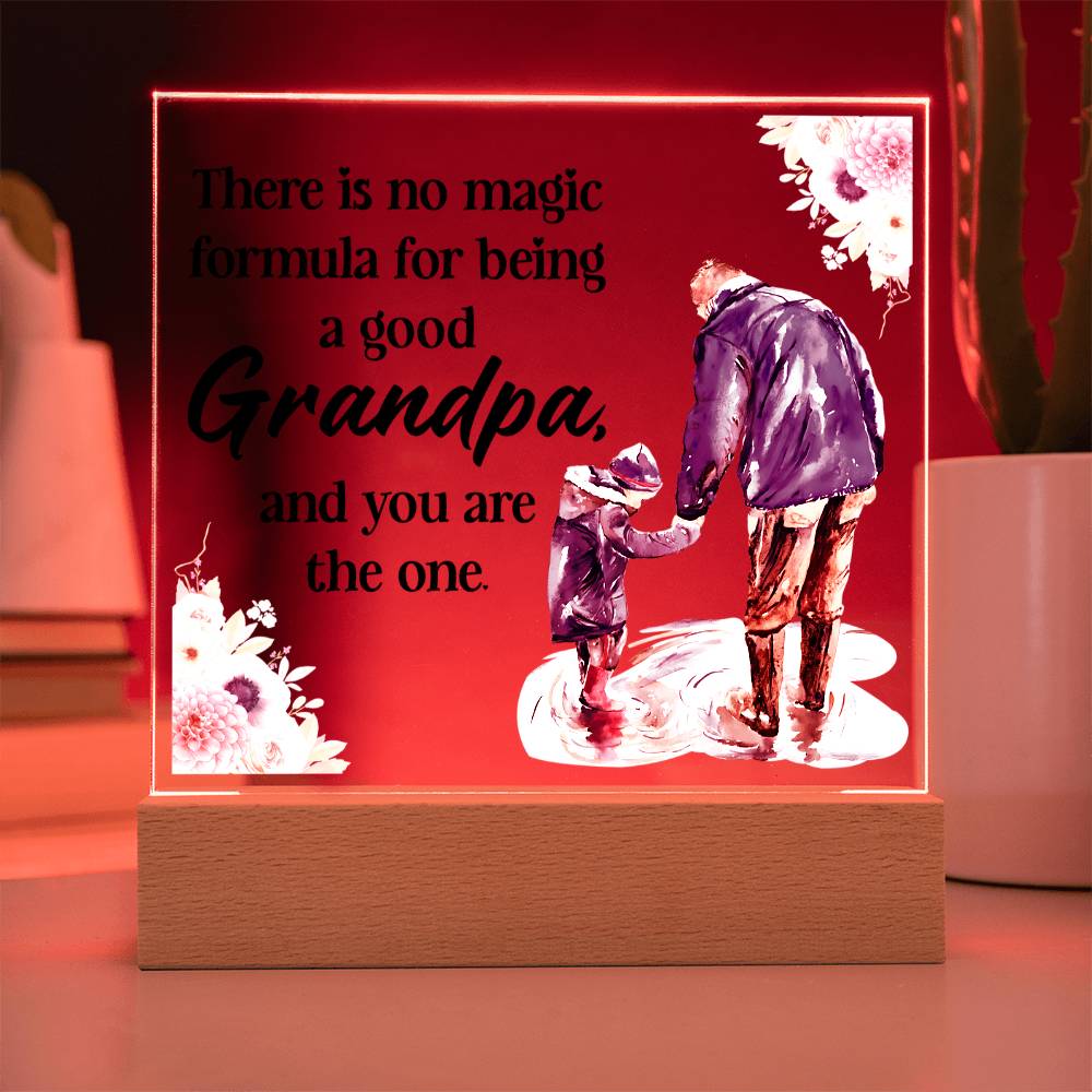 To My Grandpa LED Acrylic Plaque