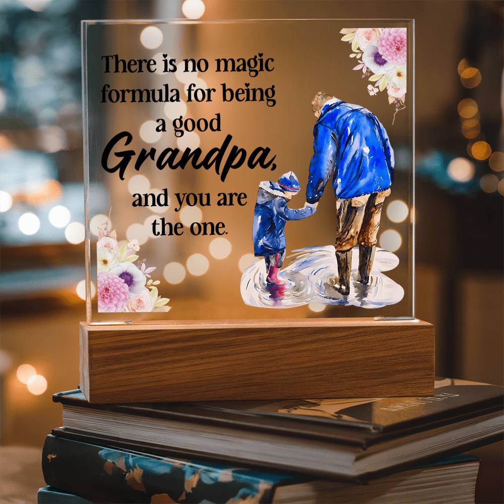 To My Grandpa LED Acrylic Plaque