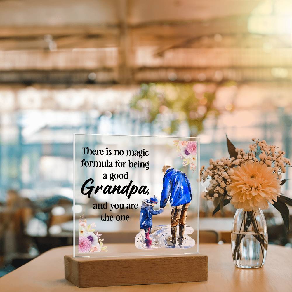 To My Grandpa LED Acrylic Plaque